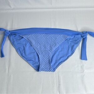 Aerie Women’s Blue Jacquard Side Tie Bikini Bottoms Size XXL NWT